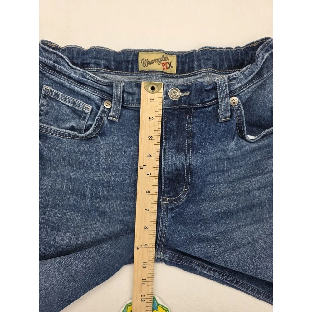 Wrangler 20X Boys Jeans Size 16 Regular Adjustable Waist Blue Straight 112338560